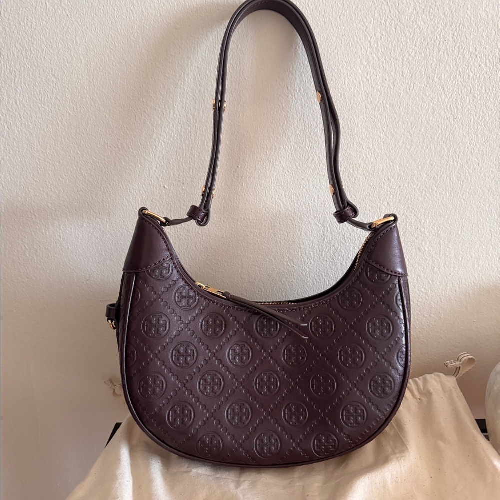 Tory Burch burgundy Quilted Shoulder Bag